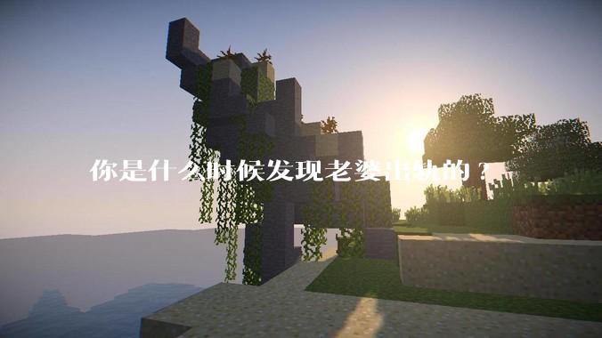 你是什么时候发现老婆出轨的?